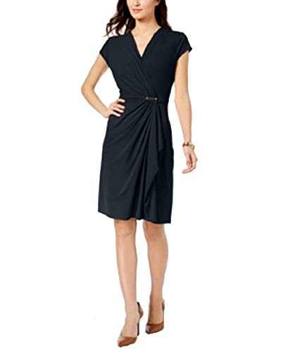 Petite Faux-Wrap Dress